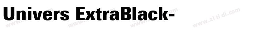 Univers ExtraBlack字体转换